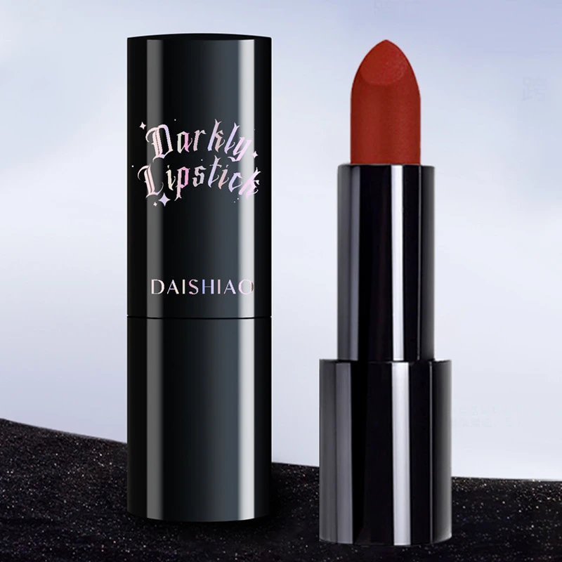 أحمر شفاه داكن غير لامع، مكياج شفاه مقاوم للماء وطويل الأمد لجميع أنواع البشرة، مكياج عيد الهالوين