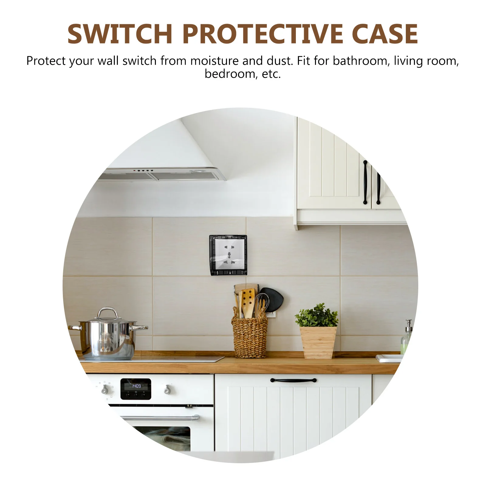 4Pcs 86 Type Wall Socket Box Waterproof Box Protector Cover Easy Install No Punching Kitchen Balcony Use Outlet Case