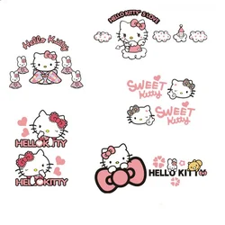 Sanrio Kawaii Hello Kitty Series Stickers Cute Car Decoration Stickers Fuel Tank Cap Rearview MirrorChildren's Toys BirthdayGift