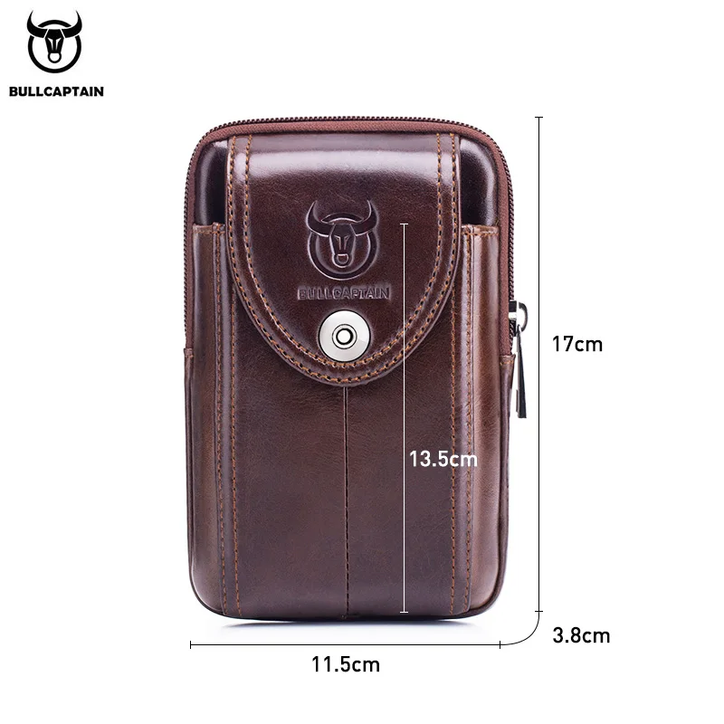 BULLCAPTAIN CINTURA DE Couro DOS HOMENS Saco Militar Fanny PACK Molle Small Money Telefone CINTURA PACK Bum Pouch PURSE