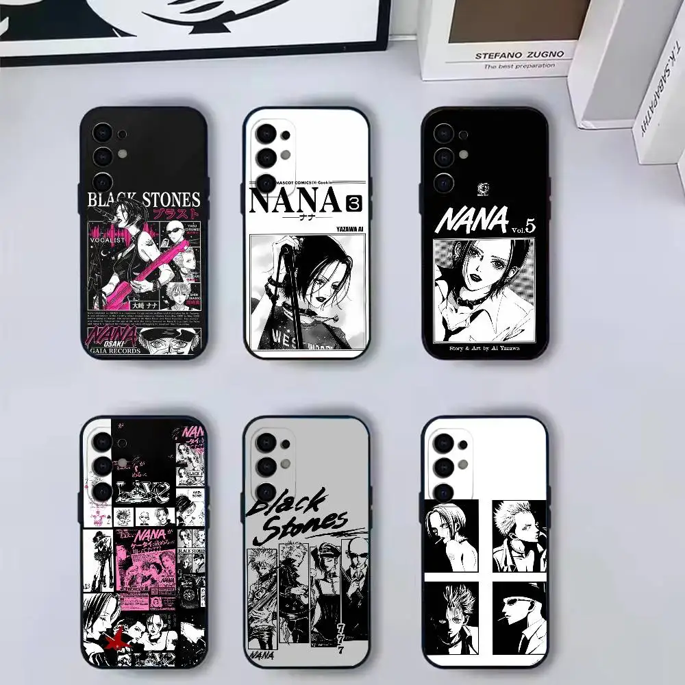 B-black S-stones  Phone Case For Samsung S 25,24,23,22,30,21,10,9,Ultra,Plus,Lite,FE,4,5 G Soft Black Case