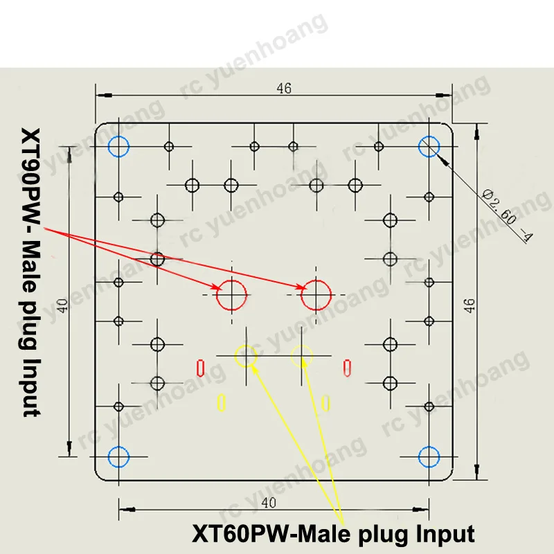 1 Uds XT30PW-placa de distribución de energía hembra gran corriente XT60/XT90PW-M entrada de enchufe placa paralela módulo PDB para Dron/Robot RC