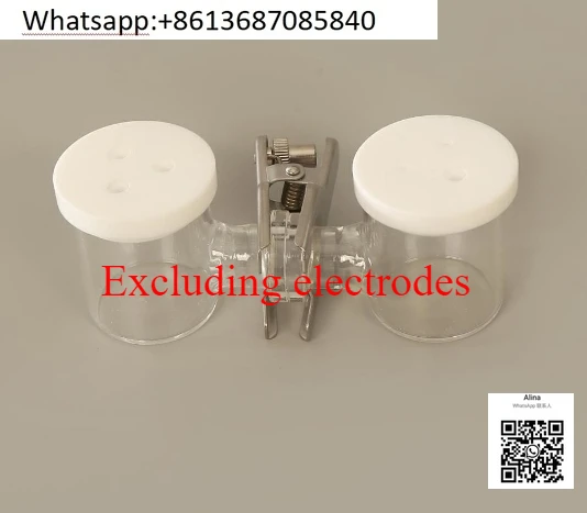 

H-type Sealed Two-compartment Electrolytic Cell 10-500ml Exchangeable Ion-exchange Membrane Electrochemical Cell