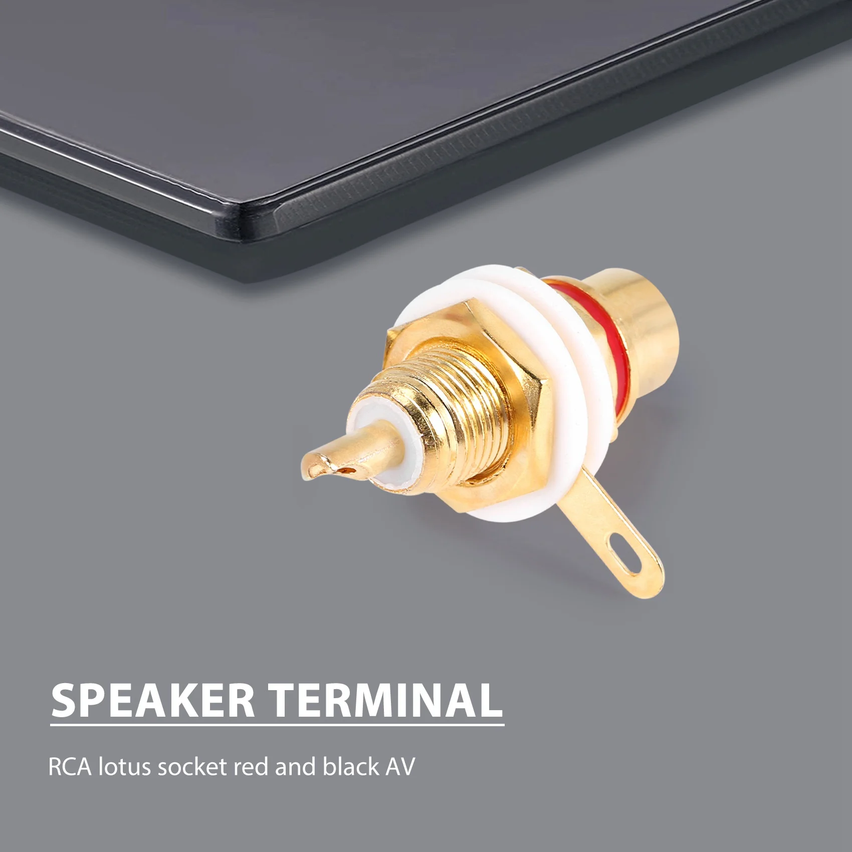 High-end 20Pcs Gold Plated RCA Terminal Jack Plug Female Socket Chassis Panel Connector for Amplifier Speaker