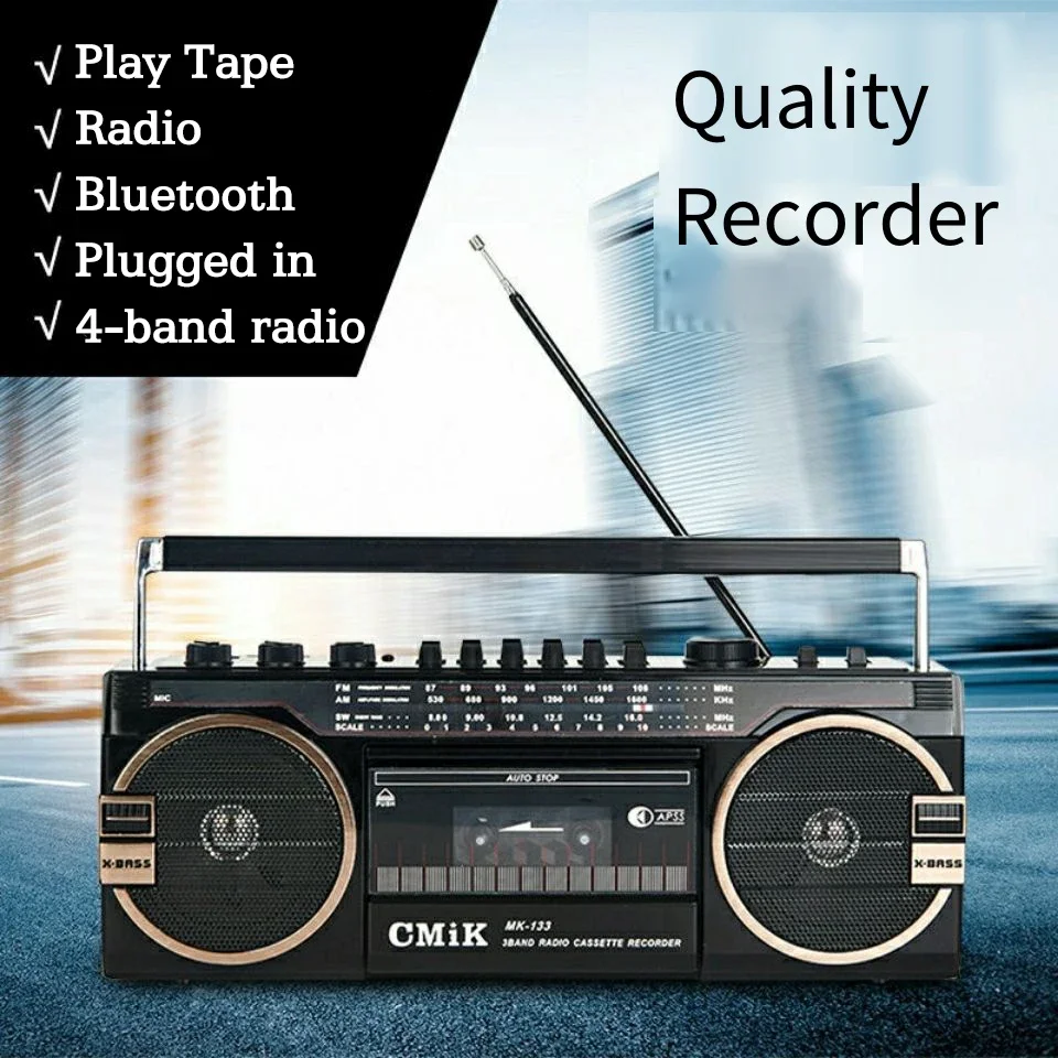 Nostalgic Portable Recording Stereo Lettore Double Bluetooth Cassette Tape Recorder Fm/Am Fm Am Radio With Usb Cassette Player