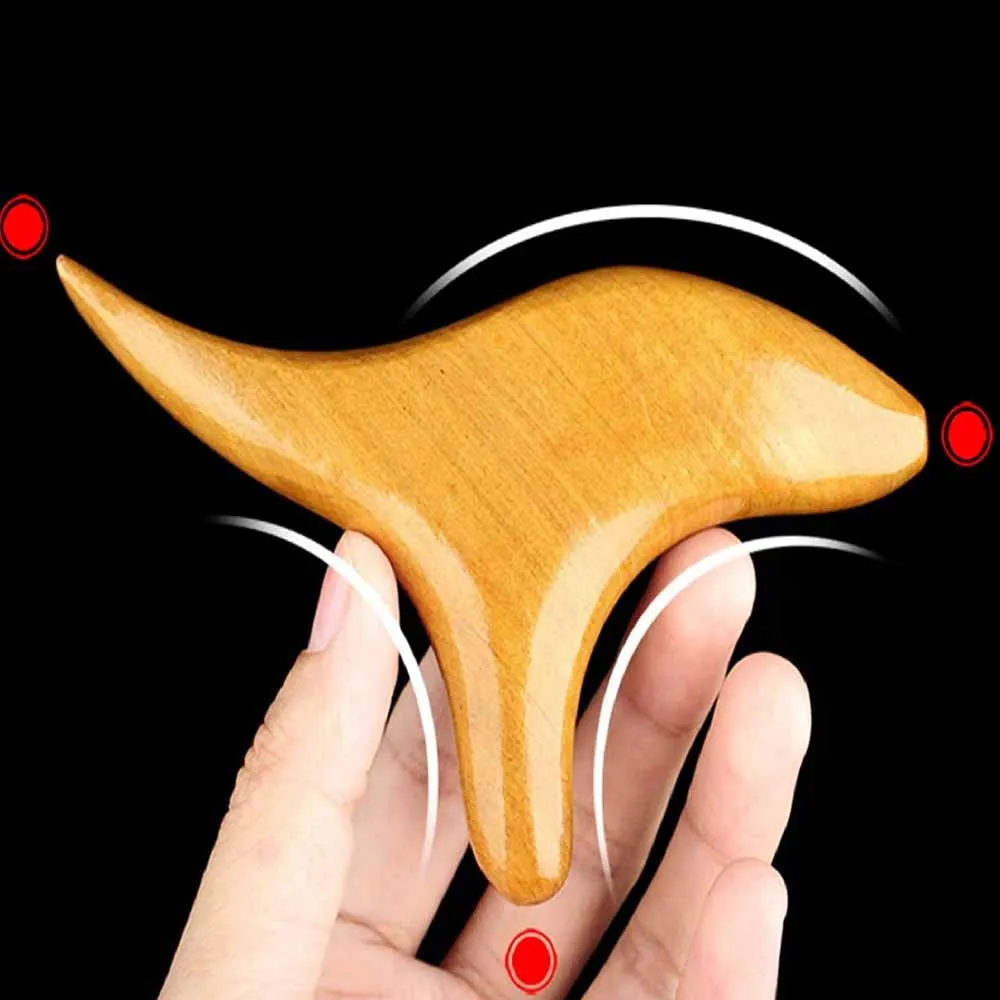 Wood Therapy Massage Reflexology Tools, Widely Used as Head Neck Hand Waist Calf Leg Foot Triangle Massager Wooden SPA Tool