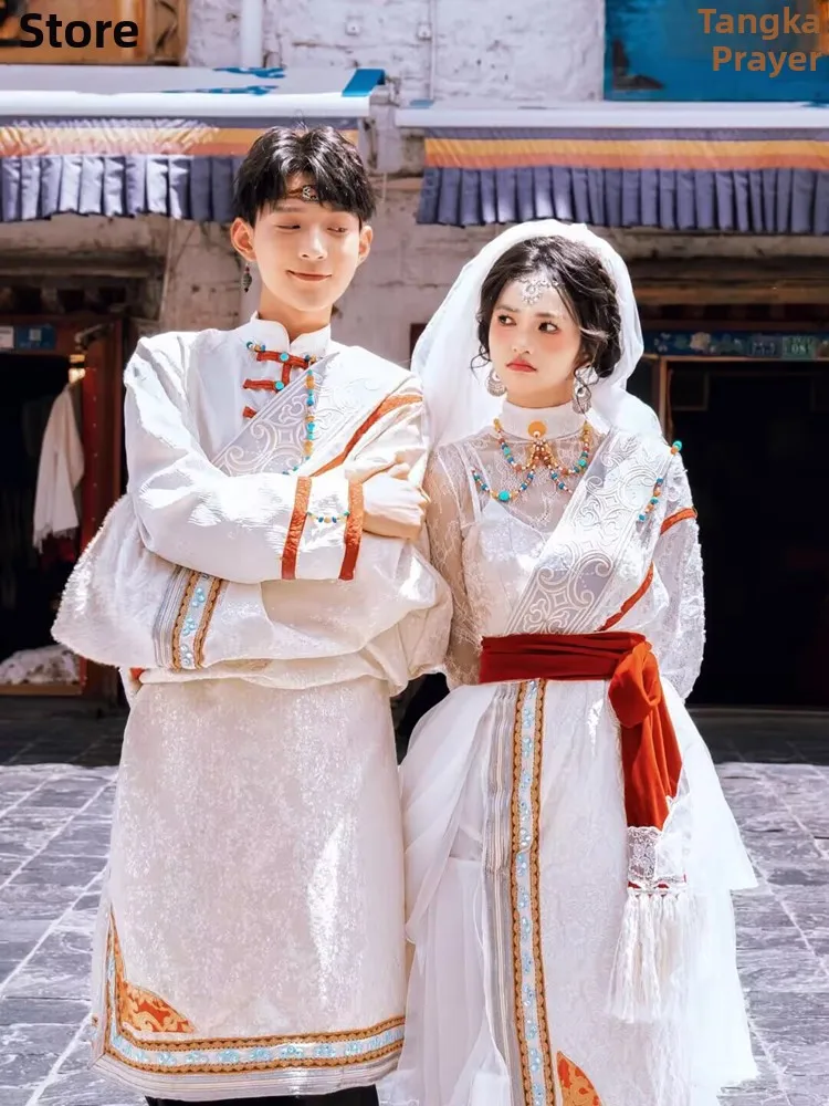 

Новинка! Популярный комплект тибетской одежды для пар для фотосессий. Модная этническая одежда для женщин для путешествий и фотосъемки. Весенняя коллекция.