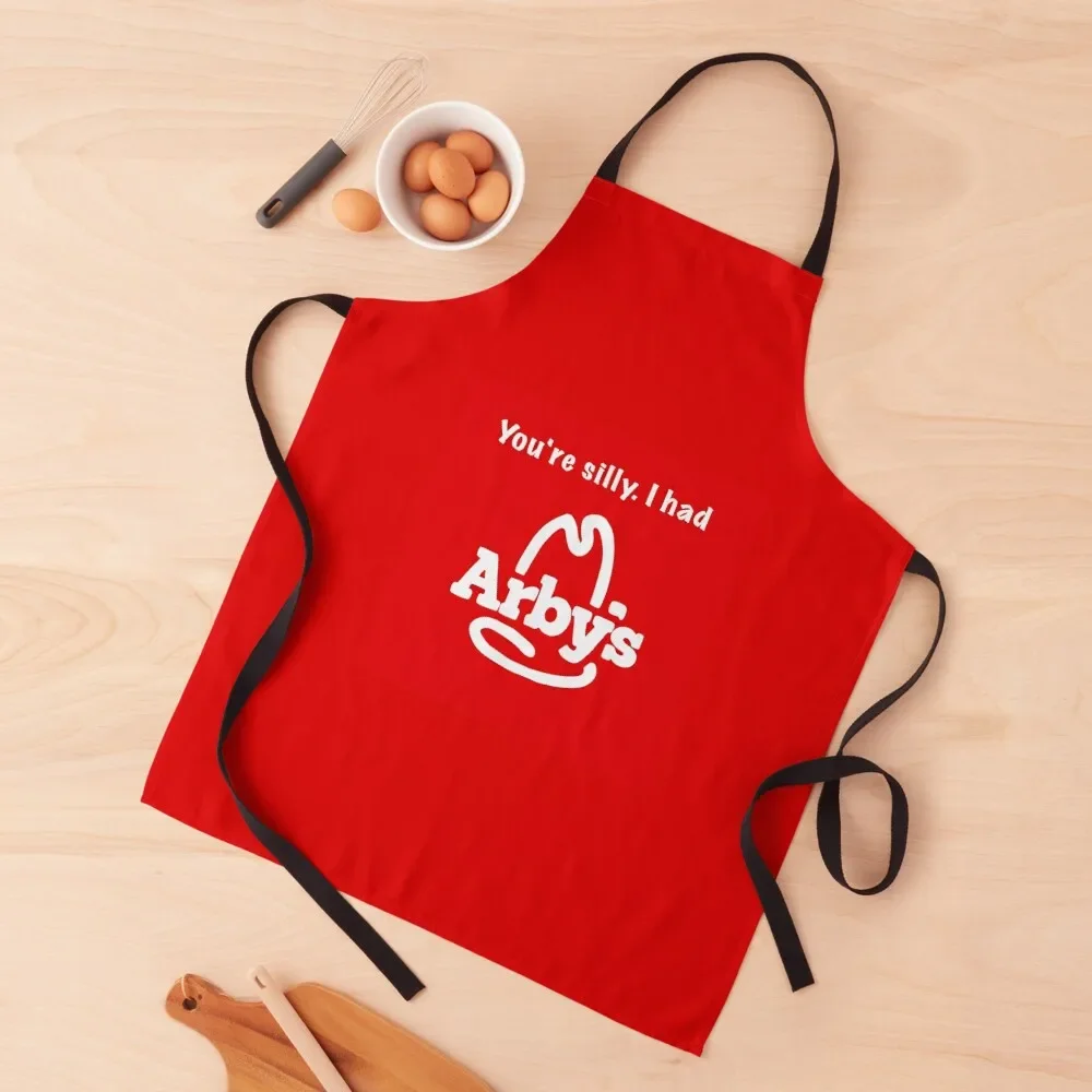 

Silly arbys Apron Waterproof Kitchen Woman Cute Kitchen Accessories professional kitchen Home Cleaning Apron