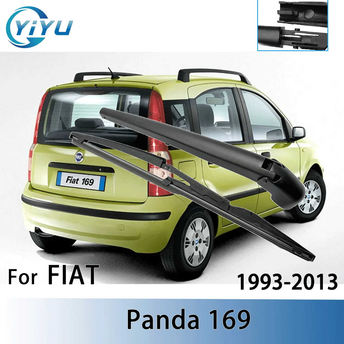 1/2PCS Heckscheibenwischerblatt Wischerarm Kit für FIAT Panda 169 1993-2013 Windschutzscheibe Scheibenwischer Bürsten