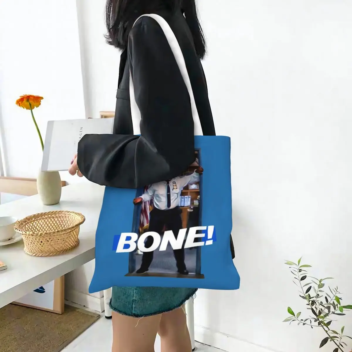 BONE! Captain Holt - Brooklyn Nine Nine Shopping Bags Canvas The Tote Bag Reusable for Ladies Shoulder Tote Travel Handbag