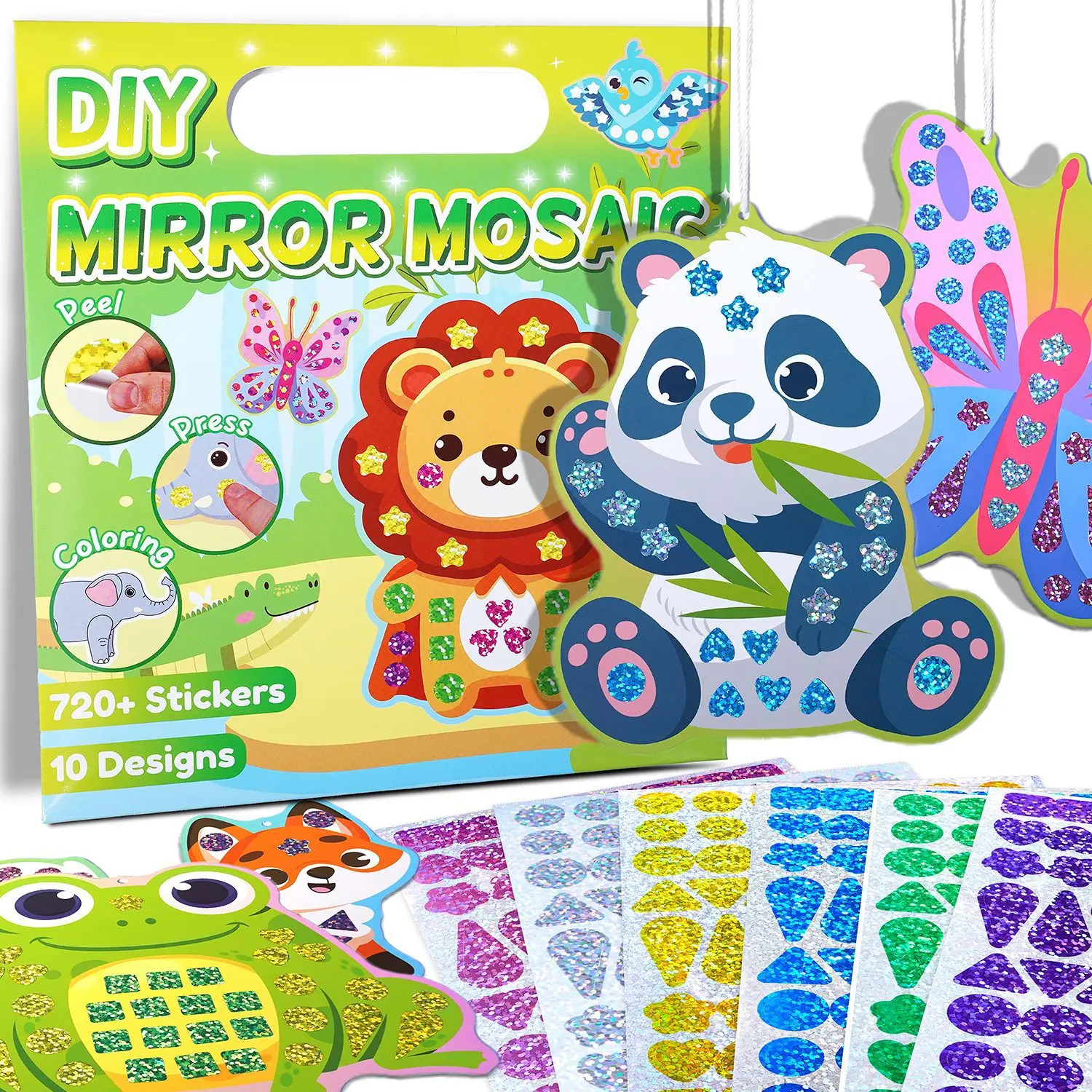 

Детский набор для творчества: голографическая мозаика, мозаика с животными, принцессами и русалками, блестящие фольгированные наклейки, зеркальные цветные стикеры для раннего развития