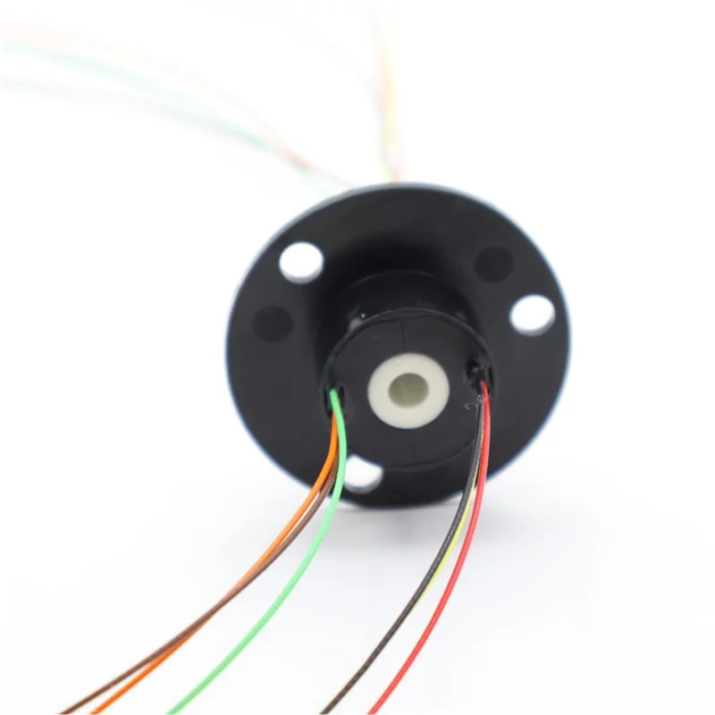 AS60-Unlimited Rotary Connector 6CH 2A Hole 5Mm Through Bore Slip Ring Collector Ring Joint Conductive