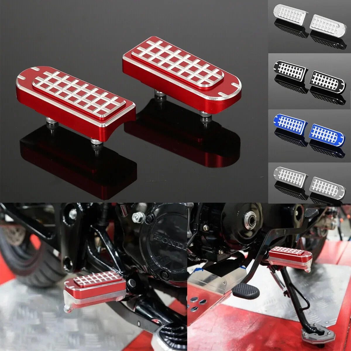 For Honda CB600F Hornet 600 599 1998-2007 CB900F Hornet 900 919 2002-2008 3D Front Rider Step Foot Rest Pedals Pegs Cover