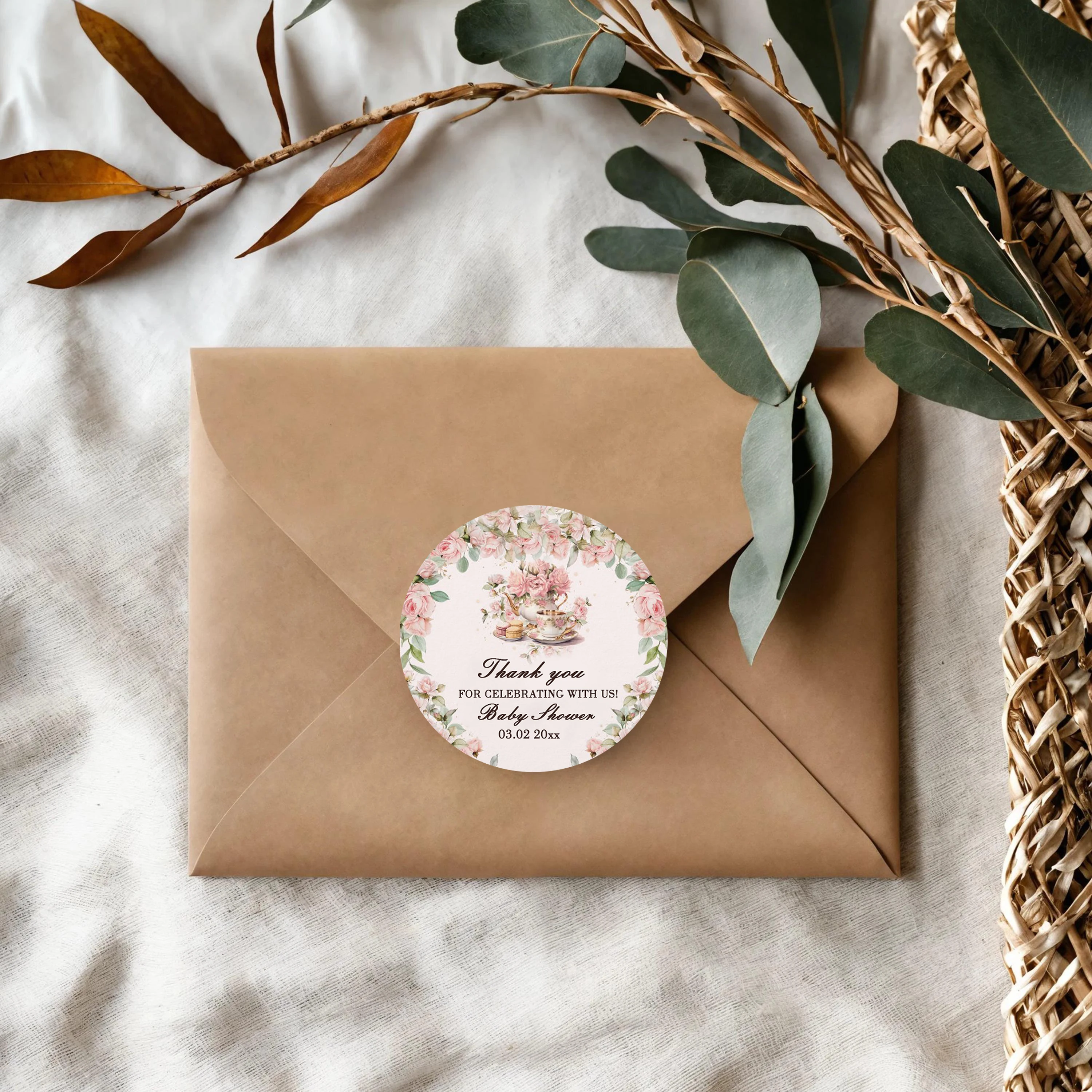 90 قطعة من ملصقات الأسماء وأعياد الميلاد المخصصة (للحفلات الزفاف والمعمودية والحفلات وتغليف الهدايا) #4