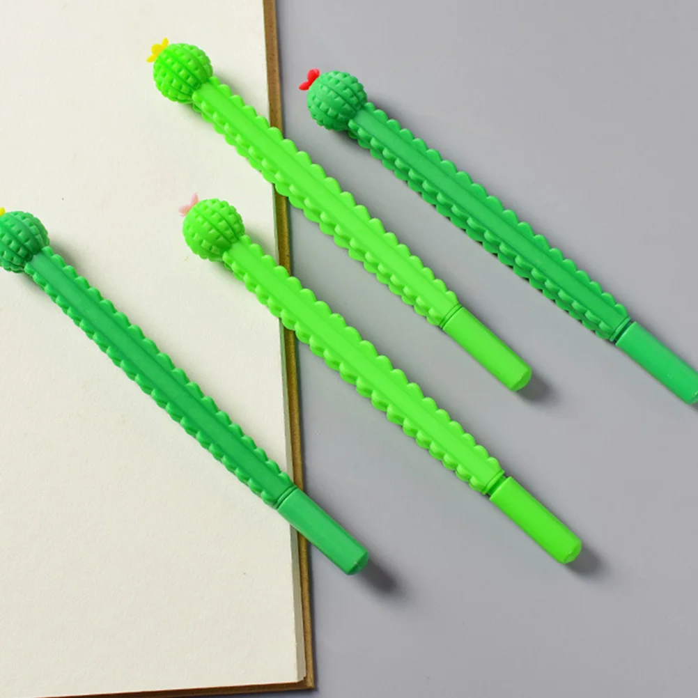 

cactus Designed Adorable Gel Portable Writing Pen Students Office Stationery Premium Plastic Note Pens Smooth Universal Gel