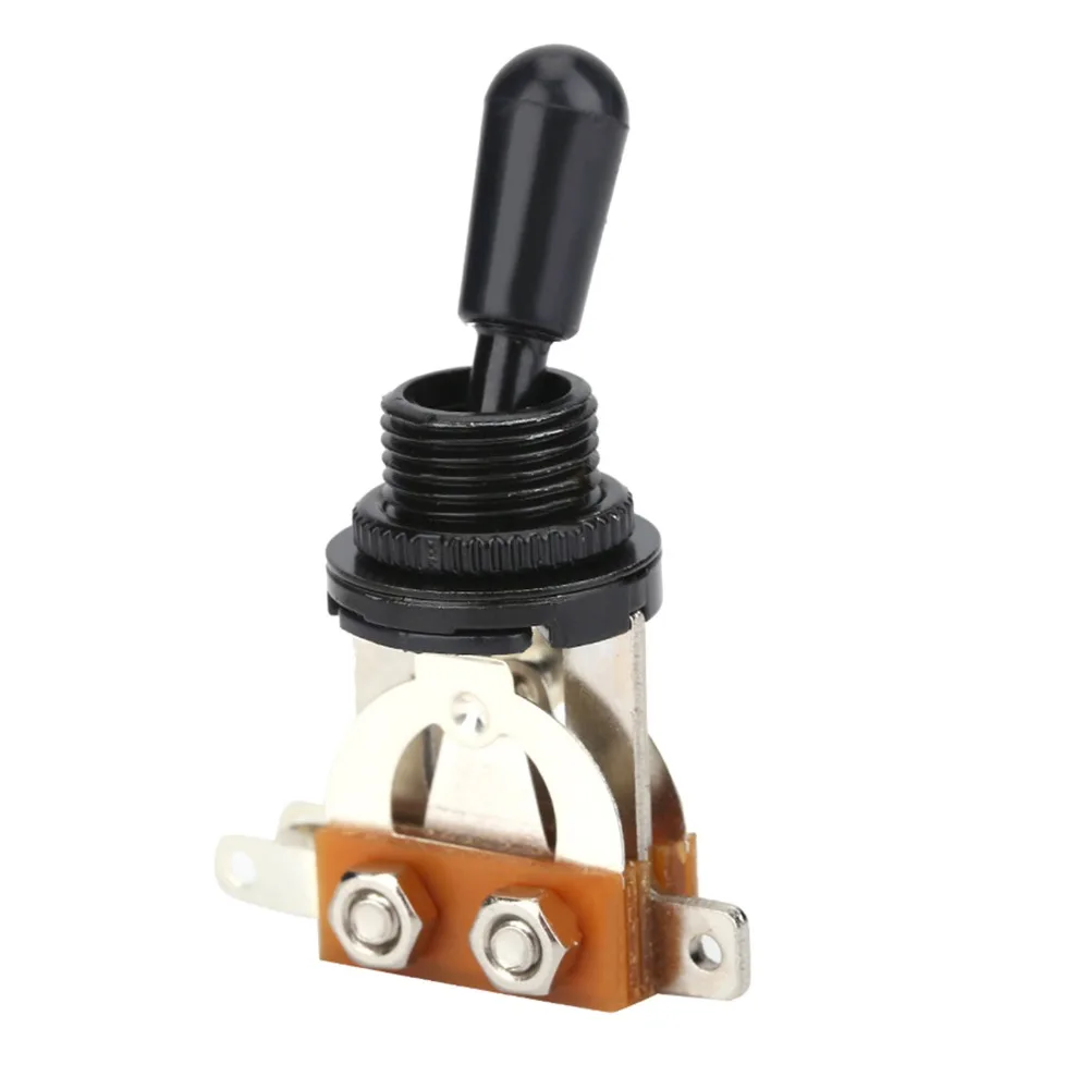Black Tip​ ​3-Way Pickup Selector​ ​Short Straight ​Metal Body​ ​LP Style Switch​ Electric Guitar Pickup Switching​