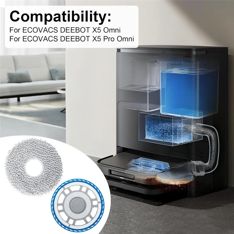 Mop Doeken En Houder Voor Ecovacs X5 PRO Onderdelen Mop Pad Vloerreiniging Robot Stofzuiger Vervangende Onderdelen-CLIM