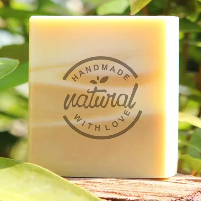 Natural Series Soap Stamp, Creative Transparent Acrylic, Handmade Flower Soap Making Seal Chapters, DIY Craft Supplies, 40mm