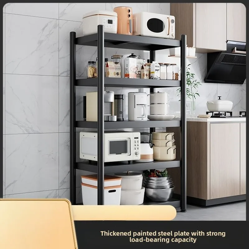 Freestanding Kitchen Storage Rack Multi Tier Microwave Oven Stand Shelves Pots Pans Multi Layer Floor Storage Rack