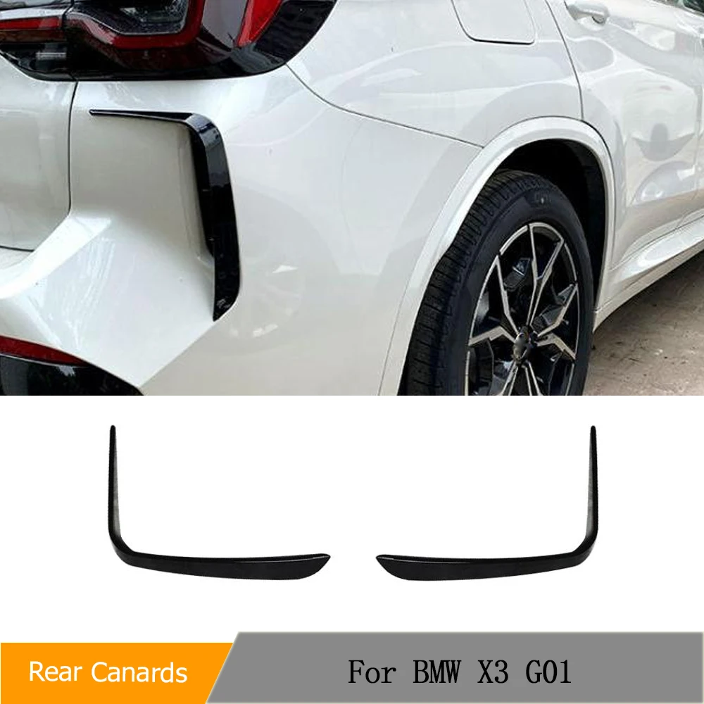 

For BMW X3 G01 X3 20d 25i 20i 30i 30d M40i M40d 2021-2023 Rear Bumper Canards Air Intake Trim Diffuser ABS Black Car Body Kits