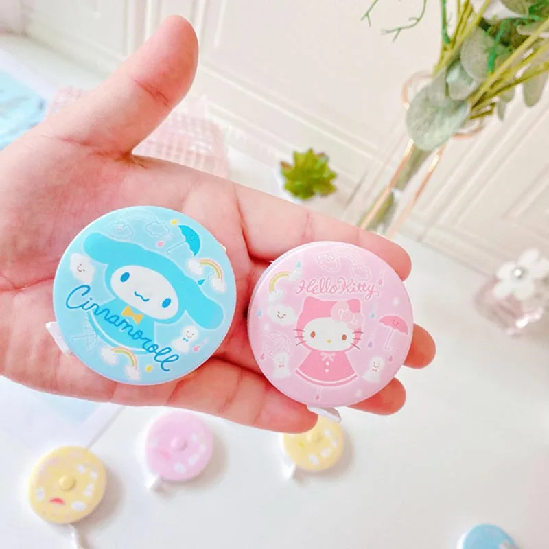 16pcs/lot Sanrio Soft Tape Measure Keroppi Hangyodon Kitty Pochacco Ruler Drawing Tool Promotional Gift School Supplies