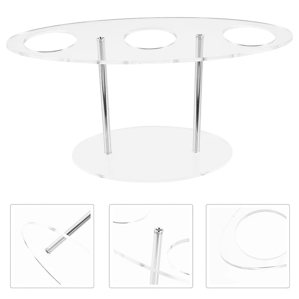 

2Pcs Transparent Display Stand for Ice Cream Cone Sushi Roll Holder Acrylic Dessert Rack Snack Cone Stand Cake Display
