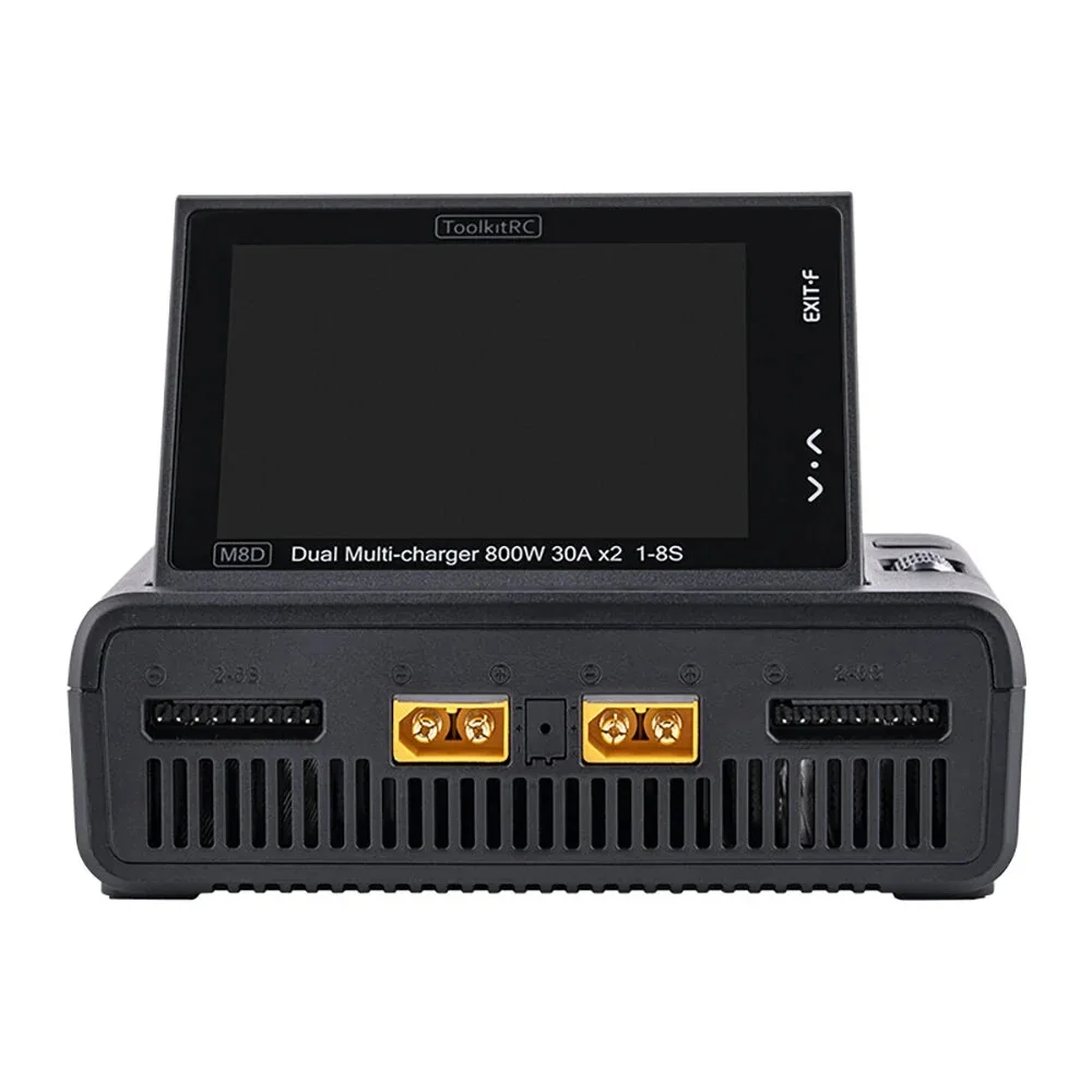 ToolkitRC-M8D DC充電器,800W, 2 * 30a,デュアルチャネル,タッチ