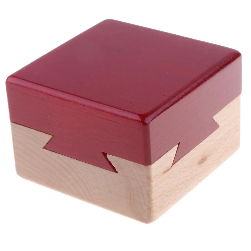 Mini 3D Brain Teaser Wooden Drawers Gift Jewelery Box Puzzle Toy