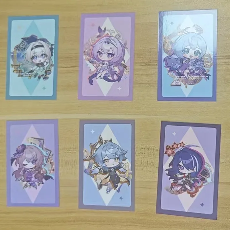 

6 шт./лот Honkai: Star Rail Robin Raiden Bosenmori Mei Acheron The Herta Castorice Sunday Firefly Photocard HD Album Photo Card