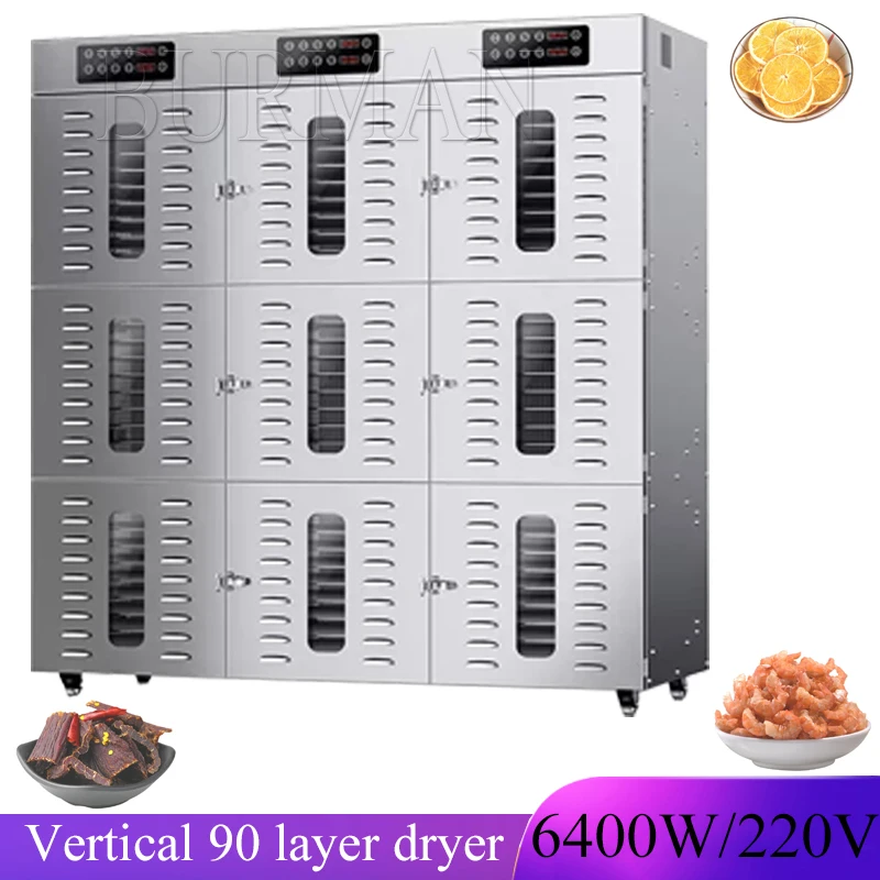 220V 90 Layers Fruit Dryer Food Household Small Bean Dissolving Pet Food Dehydration Drying Machine