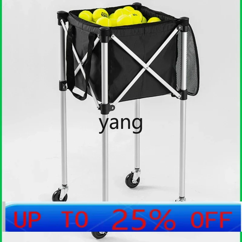 

X Tennis Storage Cart Convenient Tennis Coach Pick Up Cart Loading Ball Frame Folding