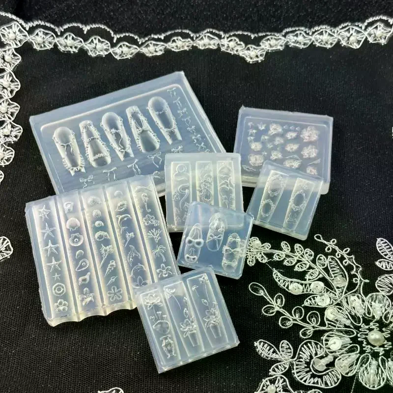 الإبداعية متعة Bowknot زهرة مسمار الفن قالب من السيليكون اليدوية مسمار الفن قالب الديكور الكرتون الفن قالب DIY بها بنفسك اكسسوارات أداة