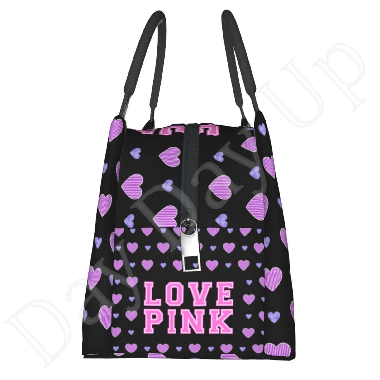 Ich liebe rosa isolierte Lunch Bag Food Bag Frauen Lunch Bag für Arbeits tasche mit Lunch Bag Kawaii Girl Shcool Picknick Office süße Tasche