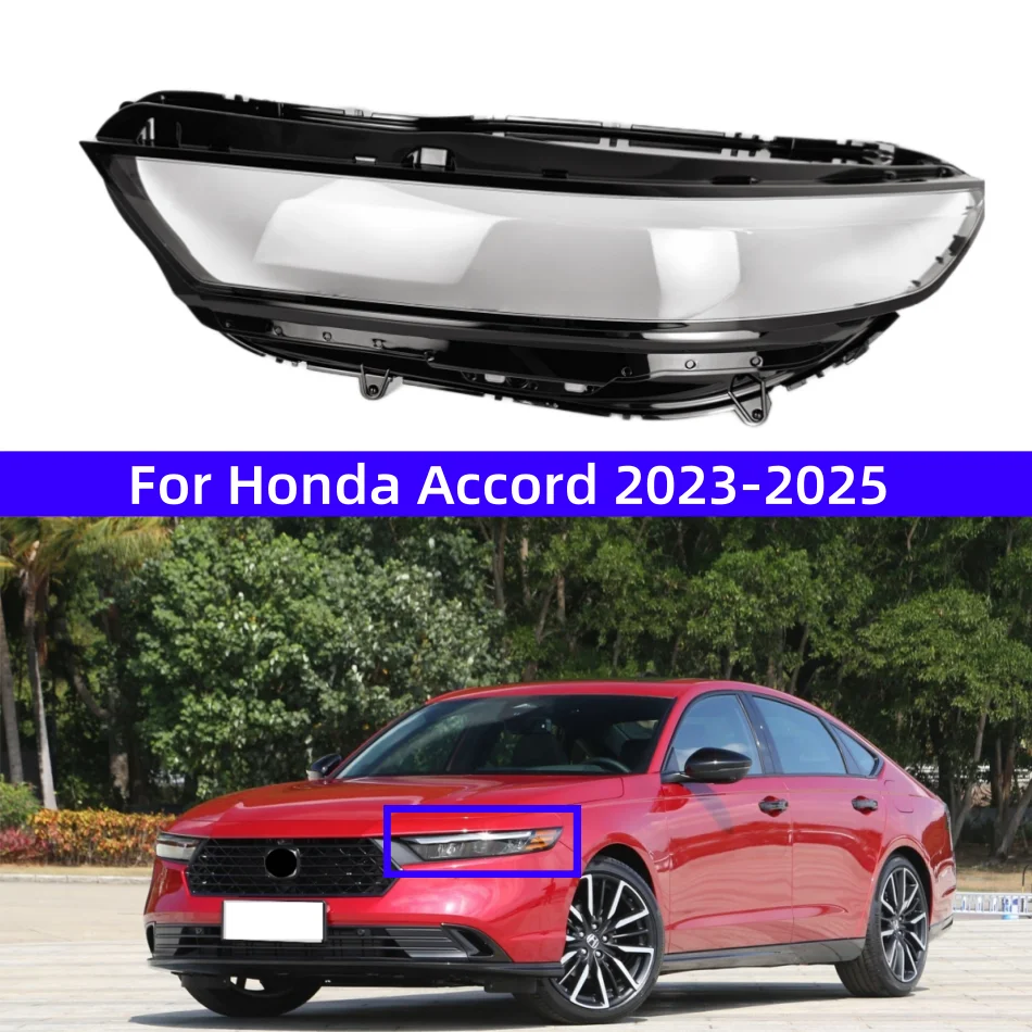 

For Honda Accord 2023 2024 2025 Headlamp Housing Transparent Lampshade Headlight Shell Lens Lamp Cover Plexiglass