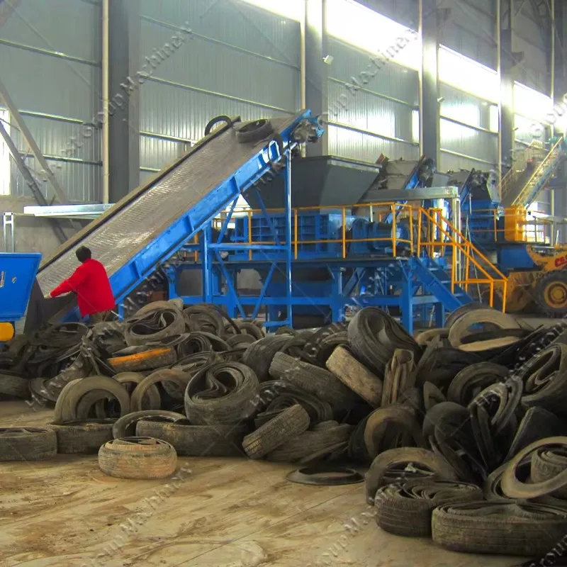 Heavy Duty Fully Automatic Tire Shredder Recycling Line Shredder Machine Tires Price