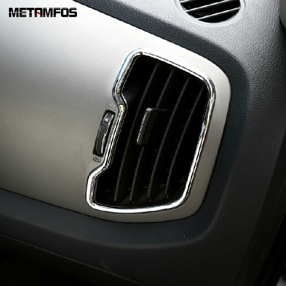 For Kia Sportage 2011 2012 2013 2014 2015 Stainless Steel Front Air Condition Vent Outlet Cover Trim Accessories Car Styling