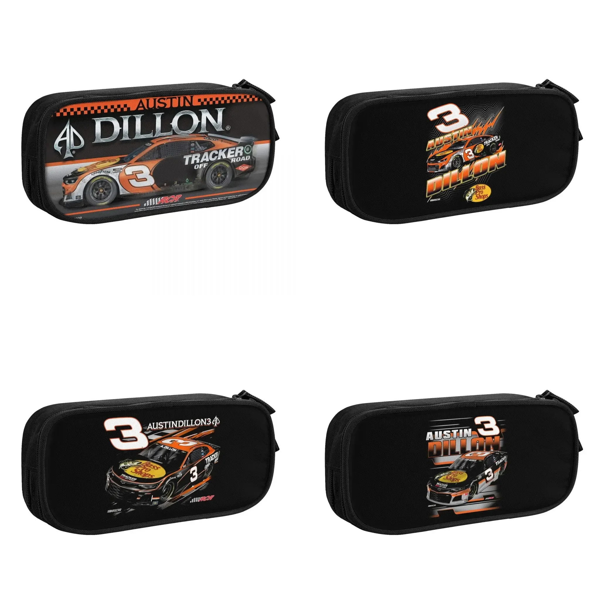 

Austin Dillon 3 Big Capacity Pencil Pen Case Office College School Large Storage Bag Pouch Holder Box Organizer