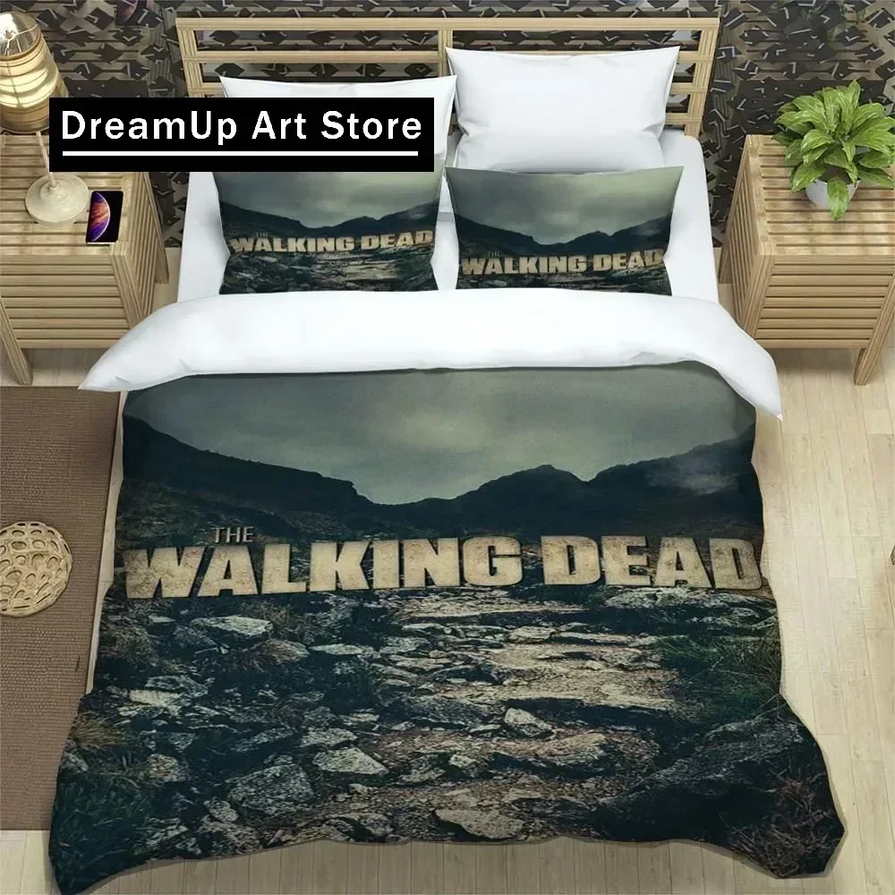 2026 Poster The Walking Dead Sheets Quilt Covers Bedding Dormitory Sheets Three-piece Bedding Set Three-piece Soft Warm Bedding