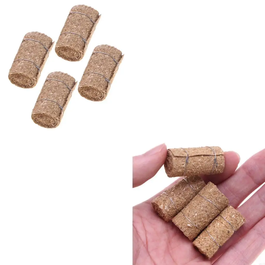 

4шт натуральный миниатюрный пучок соломенной травы для украшения сцены фермы кукольного дома