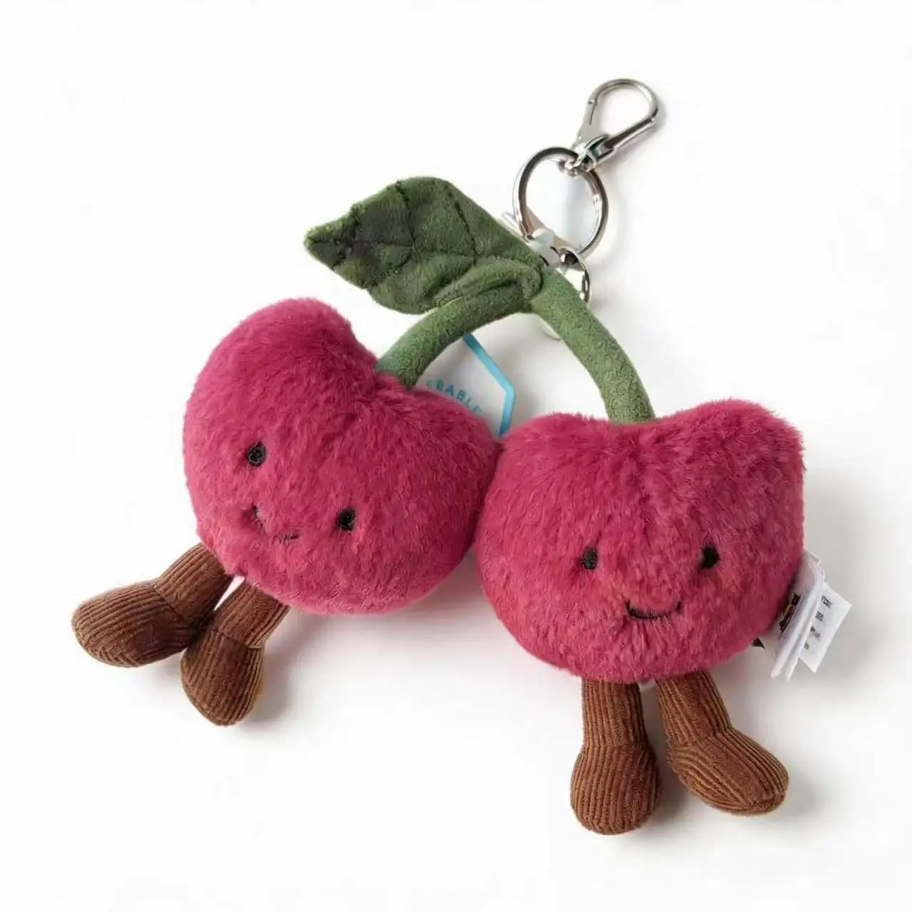 JC marshmallow; tea bag; cherry; peanut; dachshund, dragon; eggplant clover; soccer ball; penguin;Tennis；Barca bear; keychain view 6