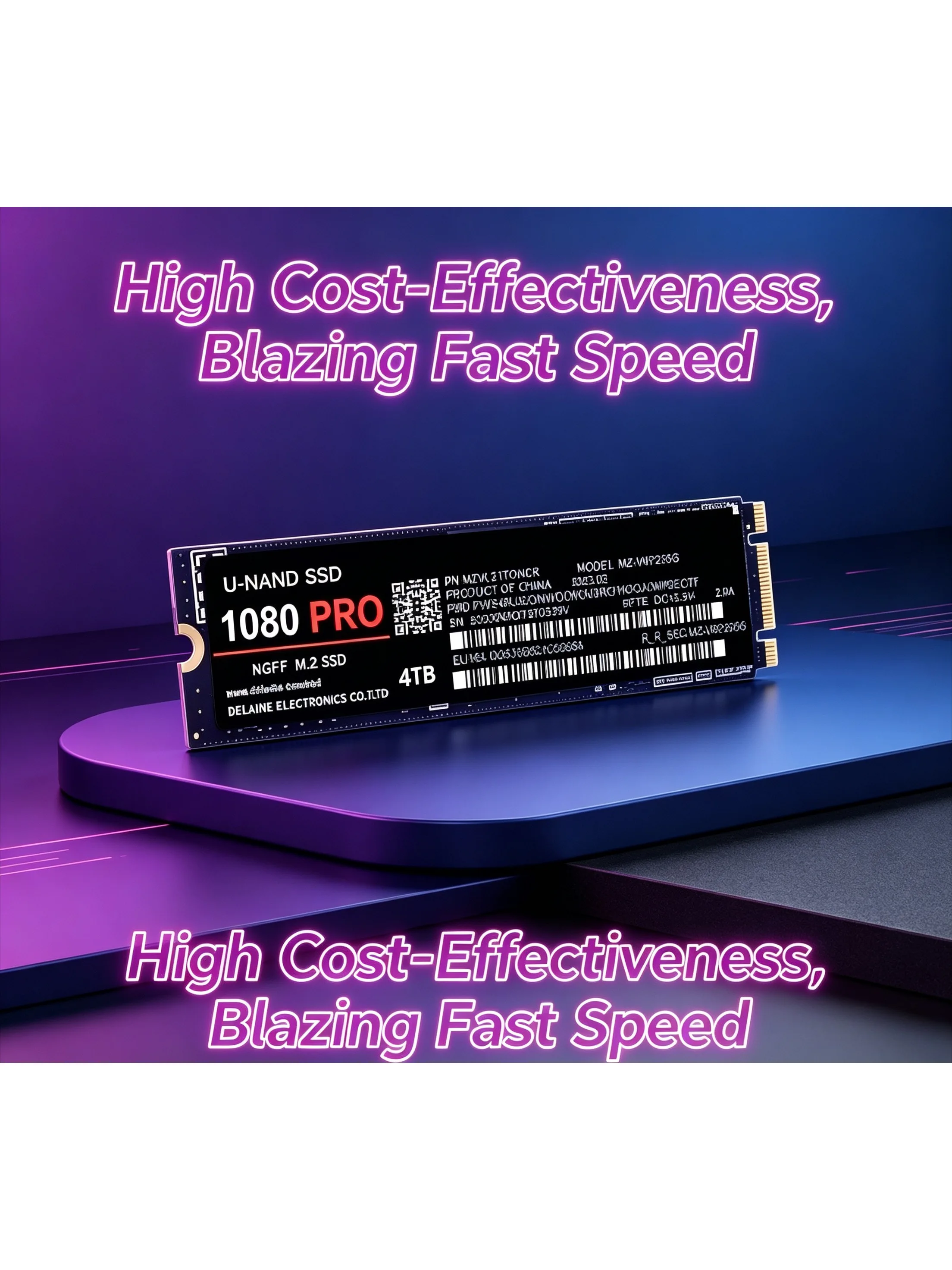 【Brand+】Neue 1080PRO PCIe 4.0 NVMe M.2 2280 SSD 500GB 1TB 2TB 4TB, Schnelle Datenübertragung für Gaming und Produktivität