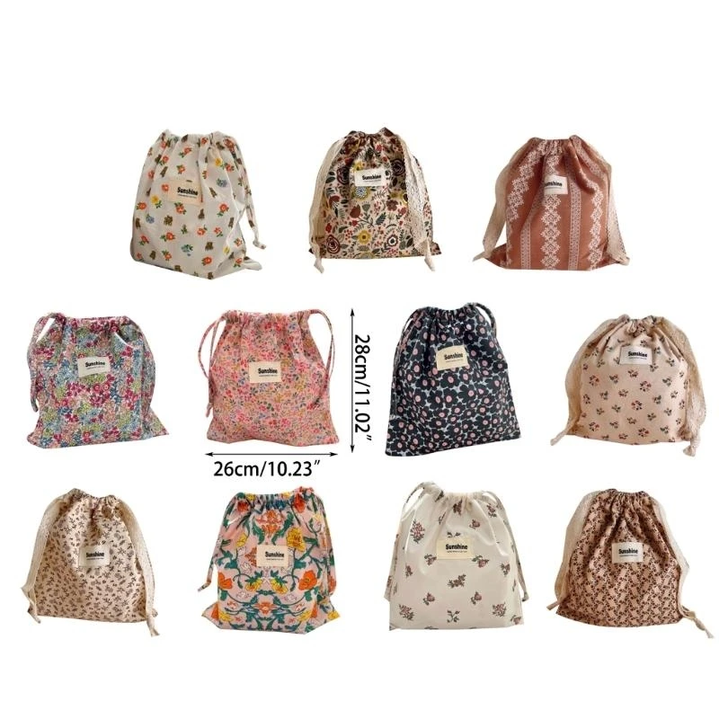 J15U الأزهار طباعة حقيبة الحفاضات حقيبة حفاضات قابلة لإعادة الاستخدام الرباط الحفاض المنظم حقيبة للرضع قابل للغسل حقيبة تخزين