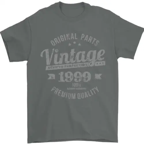 Vintage Year 25th Birthday 1999 Mens T-Shirt 100% Cotton