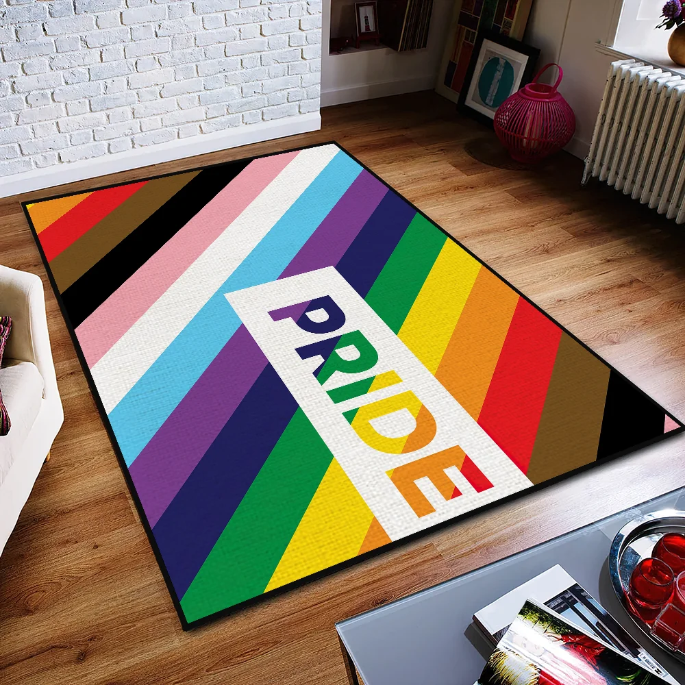 فخر LGBT قوس قزح العلم سجادة باب مدخل عدم الانزلاق قابل للغسل المطبخ السجاد غرفة المعيشة المدخل البساط الحمام الديكور