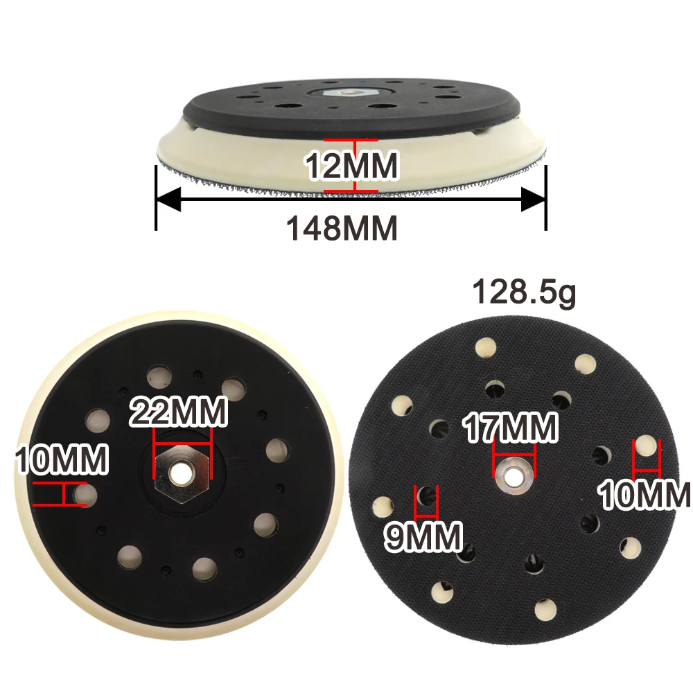 Soft 6 Inch Sanding Pad For  BO6050J 197314-7 Round Backing Plate Hook & Loop Abrasive Power Tools For Sanding Disc