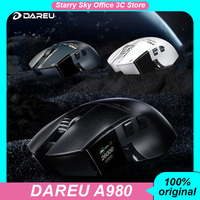 Dareu A980 Pro Max Mouse Tri-mode Wired 8K wireless 4K PAW3395 sensor Ergonomic Bluetooth e-sports gaming mouse PC Accessories