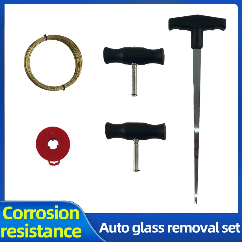 

Auto windshield disassembly wire tool Wire saw disassembly Hand pulled wire puller broach disassembly