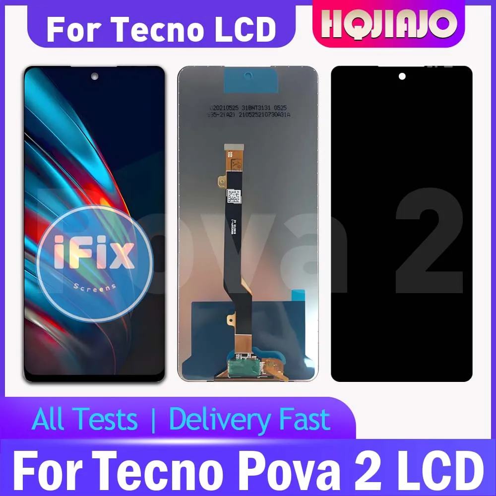 For Tecno Pova 2 LE7 LCD Display Touch Screen Digitizer 6.9'' High-Quality Replacement Part For Pova2 LE7n Device Assembly