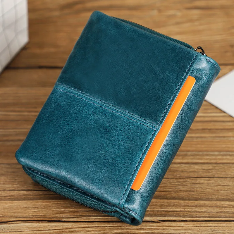HTS-C2149 Casual Buckle Women's Wallet Made of Cowhide and Multifunctional Genuine Leather for Women