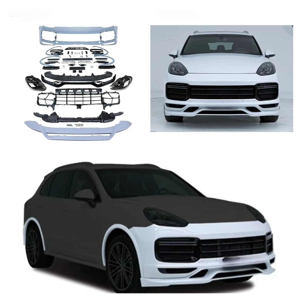 

Flying Wing Conversion Kit Body Kit Car Parts Car Bumpers Suitable For 23 Styles Matrix Headlight For Cayenne 15-17